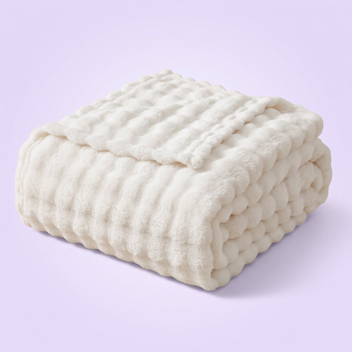 Gefaltete Marshmallow-Decke in Wolkenweiß