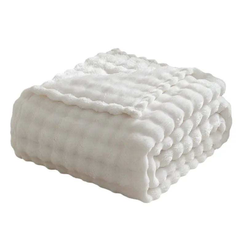 Marshmallow-Decke Wolkenweiß gefaltet